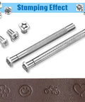 Leather Stamping Tools Kit With 2 Punch Tools 70 Piece Set Includes 68 Metal Letter And Number Stamps Plus Pattern Stamps for DIY