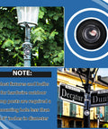 Lamp post with 20 Pack Dusk To Dawn Outdoor Sensor Switch Kit and photoelectric photocell for signage lighting.