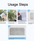 Steps to use Transparent Window Screen Repair Tape Self Adhesive Patch Quick Fix for Cracks and Holes on mesh