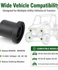 Eight Pack Upper Lower A Arm Bushings Heavy Duty Rubber Suspension Upgrade For Utility Vehicles. Compatible bushing for John Deere.