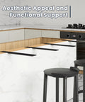 Rock Solid 16 Inch Countertop Support Brackets 4 Pack Tough As Nails Steel Knee Wall Braces under white marble countertop.