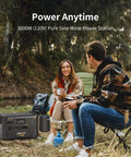 Couple camping with Beefy F3000LFP 3072Wh Portable Power Station With 3600W Pure Sine Wave LiFePO4 Battery Backup