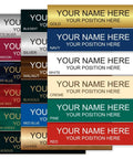 Laser Engraved Personalized Office Name Plate With Wall And Desk Holder 2x8 Inches Customizable Name Tag Choose From 18 Colors And Multiple Fonts