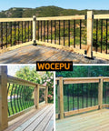 24 Pack Stainless Steel Deck Railing Brackets For 1.5x3.5 Inch Wood Posts Concealed Mount Black Finish Beefy Heavy Duty Build For Timber Deck Railings DIY Install on scenic timber deck