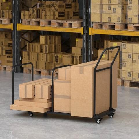 Beefy Carton Stand With Wheels Heavy Duty 500Lb Cardboard Box Storage Rack Rolling Carton Organizer With Adjustable Sections