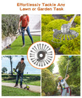 8 Inch Steel Wire Rotary Brush Cutter Head Universal Replacement For String Trimmers And Lawnmowers shown in action