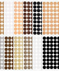 648 Piece Adhesive Screw Hole Cover Stickers Wood Grain Furniture Repair Kit With 12 Colors Waterproof PVC Caps