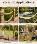 Heavy Duty Natural Jute Rope 1.5 Inch Thick, 100 Feet Long For Docks, Nautical Decor, Railings And Swings in versatile applications