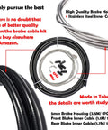 Mechanical Bike Disc Brake Kit With Front And Rear Calipers 160mm Rotors Cables Levers Rotor Adjuster End Caps Rotating