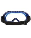 Odyssey II Eye Protection Goggles For Work Anti Fog Scratch Resistant Latex Free Shield with Blue Frame and Clear Lenses