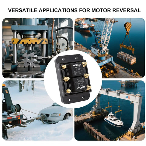 Beefy 12V Forward And Reverse Relay Module With Six Terminals For Tarpaulin Systems Winches Hoists And Snow Plows Replaces 5541100 ATP0110 high-current reversing relay
