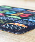 Stitched Edge Slick Mouse Pad With Non Slip Rubber Base For Computers And Laptops, 9.6 X 7.9 Inch 0.1 Inch Thick Black Calendar Edition 2026