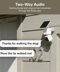 No Sweat Solar Security Camera Captures Crisp 2k Video Completely Wire Free Outdoor Build Battery Powered close-up on wall