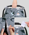 All In One Baby Car Seat Cover And Nursing Shield With 360 Degree Full Coverage Peekaboo Opening Cozy Minky Blanket Stroller