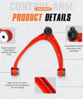 Chevrolet Silverado 1500 Front Upper Control Arm Suspension Kit With Polyurethane Bushings, 12 Piece Set, red with details