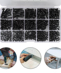 625 Piece Self Tapping Wood Screw Kit With 14 Sizes M2 M3 M4 Phillips Pan Head for Wood Plastic and Soft Metal Carbon Steel