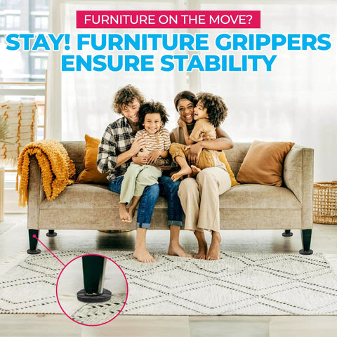 Round Anti Slip Furniture Pads Set Of Four Heavy Duty Non Skid Couch Grippers For Hardwood Floors And Carpets American Made Slam Dunk Furniture Shields on couch legs