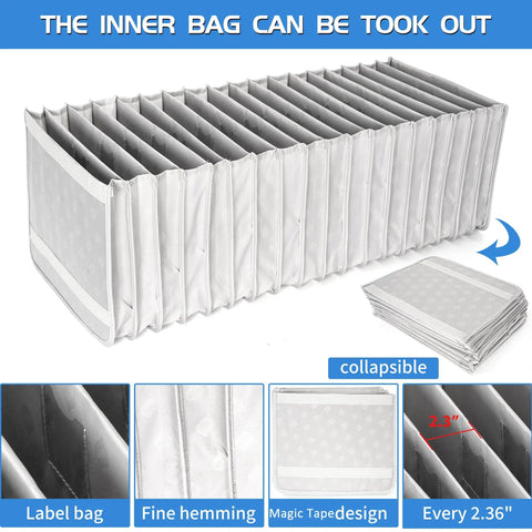 Large Travel Gig Bag For Cables And DJ Gear With Separate Compartments showing collapsible inner bag and details