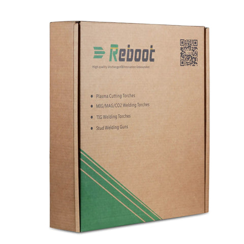 Beast Plasma Cutter Torch 40A PT31 16 Feet High Duty Cycle packaging box, side view, with product details printed.