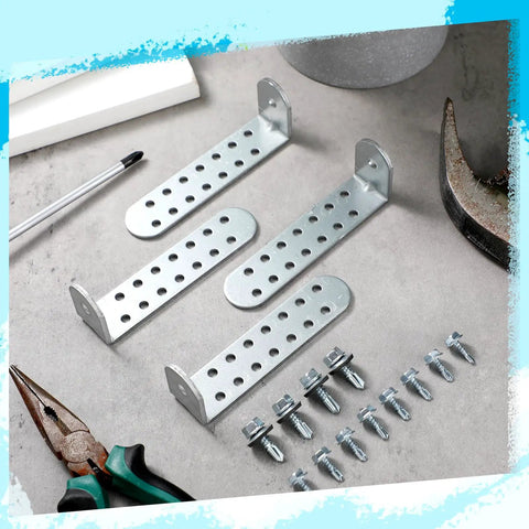 Four And A Quarter Inch Hurricane Condenser Brackets With Screws Four Pack All In One Heavy Duty Galvanized Steel Clips Universal