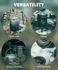 1.2L Stainless Steel Camping Pot With Lockable Lid For Bushcraft And Campfire Cooking SUS304 Durable Build versatility