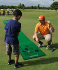 Putting Mat Golf Set With Two Adjustable Putters Six Golf Balls Twelve Hole Covers for outdoor practice on grass