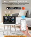 One-Stop WiFi Weather Station For Indoor Outdoor Use With Rain Gauge And Wind Speed And Direction, Large 7.5 Inch HD Display