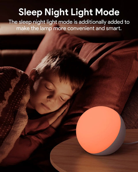 Smart Table Lamp With App And Voice Control Dimmable Desk Light RGB LED Color Changing Touch Lamp in night light mode