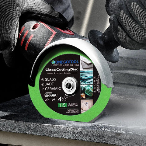 4.5 Inch Diamond Cutting Disc For Angle Grinder Glass Ceramic Jade Crystal And Wine Bottles 3 Pack Pro Grade Heavy Duty