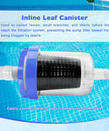 Inline Pool Leaf Canister Debris Catcher For Hayward W560 PoolVac Navigator installed in a swimming pool