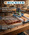 Board Slab Flattening Jig For Router Sled System Easy To Use Durable Tabletop Jig For Wooden Slabs End Grain Boards And Resin Projects Fits Most Woodworking Routers Perfect For Benchtop Setups No Fuss All Day Use in action on a workbench.