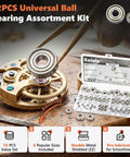 Deep Groove Ball Bearing Kit 72 Pieces In Six Sizes 693ZZ 623ZZ 624ZZ 685ZZ 687ZZ 627ZZ Ultra Value Set For RC Hobby Machining And DIY Projects Solid For Swap Outs And Quick Repairs, open plastic case