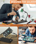 Extra Magnetic Soldering Third Hand With Alligator Clips 4 Gooseneck Arms Soldering Station PCB Board Holder Tool Non Slip Base