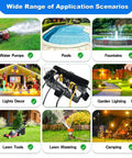 Heavy Duty Outdoor Electrical Box With Six Cable Ports And Ip54 Waterproof Cover used for garden lighting and lawn watering.