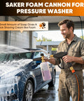 Foam Cannon Dual Connector For Pressure Washer Kit With Switchable Foam And Water Spray Gun Car Wash And Detailing Tool Quick Connect Dual Inlet Built To Last Includes Five Color Nozzle Set