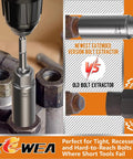 Heavy Duty 16 Piece 3/8 Inch Drive Deep Socket Extractor Set That Makes Stripped Bolts And Frozen Nuts A Walk In The Park Metric Sae Sizes With Hex Adapter Pro Gear. New bolt extractor shown in use.