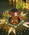 Solar Hummingbird Feeder Lantern Outdoor Garden Decor Waterproof Hanging Light Powered By Sun With 3 Water Cups And Two Pound Capacity