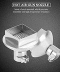 Durable Steel Hot Air Nozzle Set For 850 Soldering Station 41mm Tip Perfect For Precise BGA Repair And Electronics Work Built To Last Delivers Even Heat For Smooth Rework, showing nozzle set with 41mm tip.
