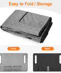 Heavy Duty Golf Cart Seat Covers With Four Front Pockets And Non Slip Bottom Universal Fit For Ezgo Yamaha Club Car Two Seater folded with storage pocket