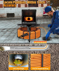 100ft Drain Camera Kit With Four Point Three Inch Screen And 23mm 1080P Probe, 8500mAh Battery, 32GB Recording, IP68 Waterproof Endoscope For Pros And Industrial Pipe Inspections, Night Vision, 12 LED Lights, orange cable reel