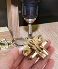 Installing Hidden Cross Zinc Alloy Concealed Hinges Two Pack For Wooden Doors And Lightweight Worktops Frameless Cabinets