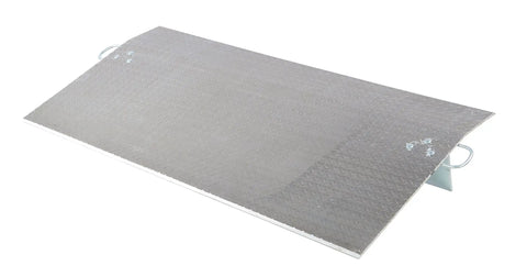 Heavy Duty Aluminum Dock Plate 72 By 36 Inches With 3/8 Inch Thickness And 4300 Pound Capacity, angled side view.