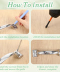Installation steps for 4 Pack Stainless Steel Garage Door Handle Set With 6 Inch Heavy Duty Gate Handles Included 16 Screws Ideal For Screen Doors Shed Doors Wooden Fences Outdoor Use Silver Finish