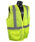 High Visibility Multi Color Industrial Safety Vest With Reflective Stripes And Breathable Mesh Backing Heavy Duty Job Site Gear For Construction Crews Hard Hat Ready, bright yellow mesh with reflective stripes.