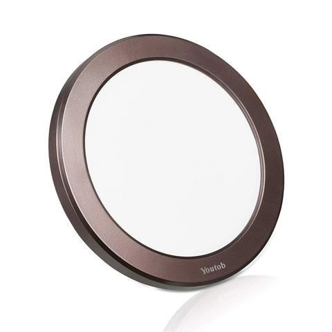 Three Color Temp LED Ceiling Light Flush Mount 15W 1500 Lumens Round Fixture Your Go To Light For Kitchen Bedroom Hallway Closet Stairwell Bronze Finish Adjustable 3000K 4000K 5000K bronze finish front view