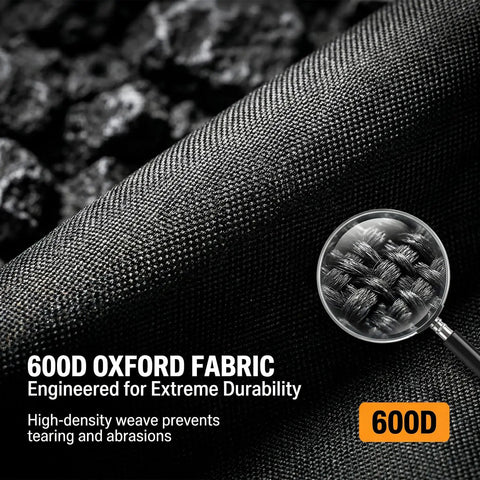 Heavy Duty Winch Cover Waterproof for 8500-17500 Lbs Winches Built To Last All Weather Dustproof and Rainproof Oxford Fabric Shield for Off Road 4x4 Trucks Jeeps and SUVs 600D Oxford fabric close-up