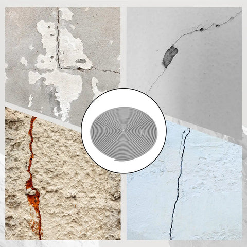 2Mm Foam Backer Rod And Caulk Saver For Tight Squeezes And Flexible Rubber Expansion Joint Filler With 16.4 Feet Length placed with various concrete crack images.