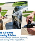Pro Grade 360 Degree Rotating Nozzle For Pressure Washer with Three Spray Modes in use cleaning a car