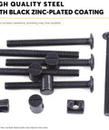 Built Tough M6 X 60mm Hex Socket Cap Bolts And Barrel Nuts Kit With Allen Key includes black zinc-plated bolts and nuts.
