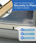 Bulletproof Window Screen Plunger Latches With Black Locking Caps Keeps Screens Locked Tight Beats Flimsy Plastic Pins Rock Solid DIY Upgrade Easy Eight Pack Replacement, showing secure installation in window.